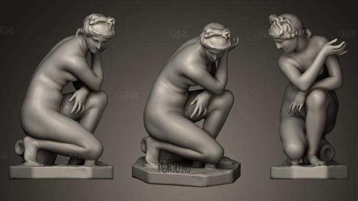 Crouching Venus stl model for CNC